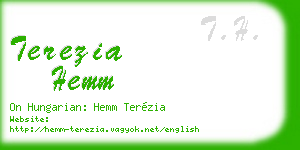 terezia hemm business card